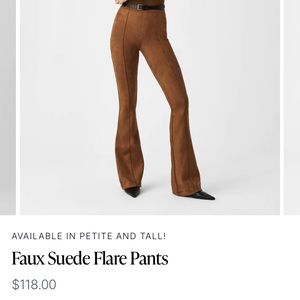 Spanx Brand new never worn Faux Suede Flare pants